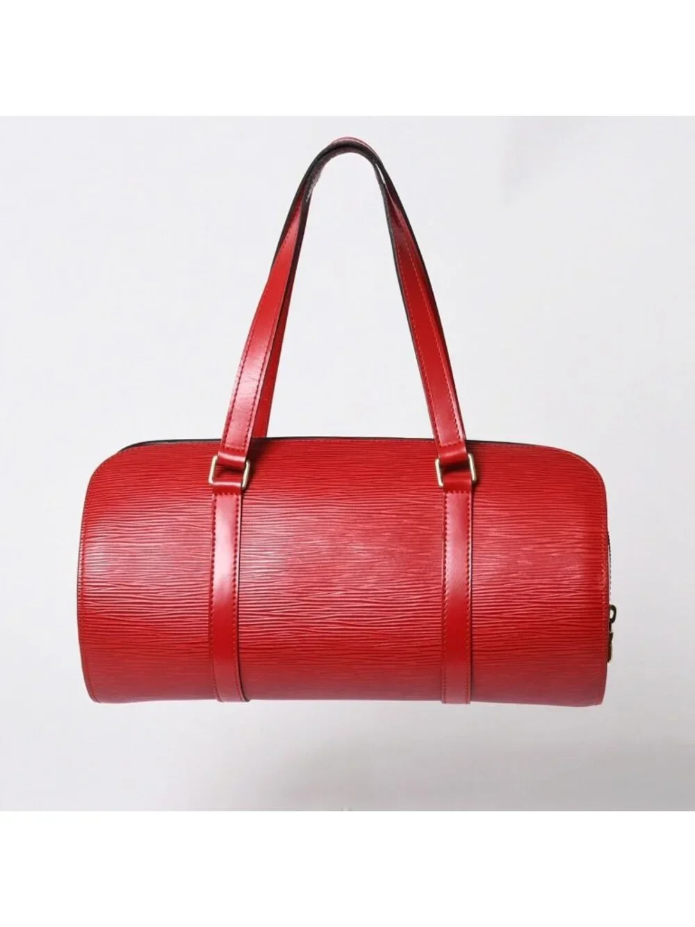 Louis Vuitton Tote Bag Epi Soufflot Red Gold